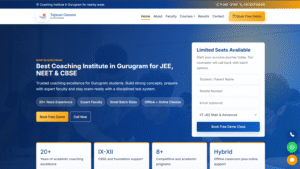 Tejaswi Classes Gurugram website portfolio image