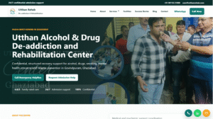 Utthan Rehabilitation Center website portfolio image