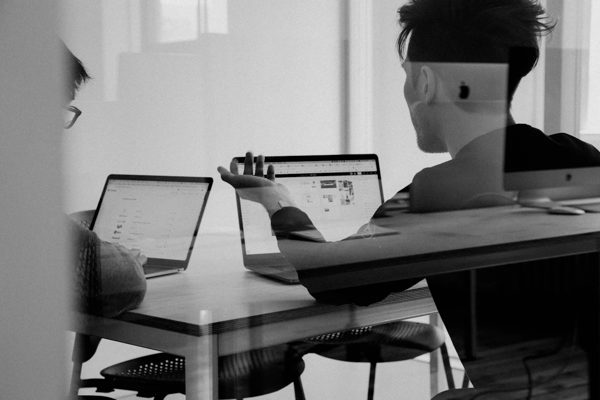 Team reviewing analytics and marketing reports